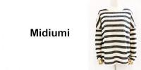 【SALE】Midiumi /ミディウミ/ボーダーボートネックワイドT/715433-13