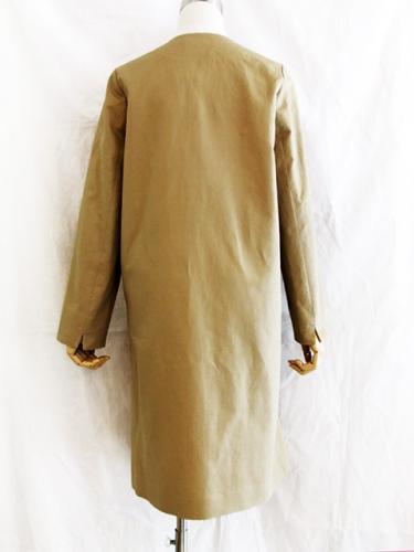 SACRA（サクラ）COTTON RAMIE SERGE ノーカラーコート セレクトショップPESCA / SACRA /サクラ/COTTON RAMIE SERGE コート