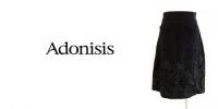 Adonisis/アドニシス/レースxジャガードニットMIXAラインスカート/160111-BK-F