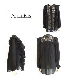 Adonisis/アドニシス/レースプリーツブラウス/150128-08-F
