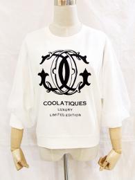 COOLA/クーラ/エンブレム刺繍レイヤードスリーブドルマンTOPS/CQ-30027-01