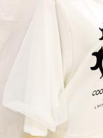 COOLA/クーラ/エンブレム刺繍レイヤードスリーブドルマンTOPS/CQ-30027-01