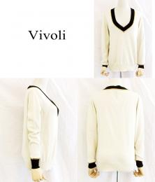 【SALE】Vivoli/ヴィヴォリ/Vラメ入りニット/5121002-11-40