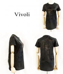 【SALE】Vivoli/ヴィヴォリ/箔プリントTシャツ/5138002-09-40