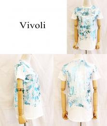 【SALE】Vivoli/ヴィヴォリ/箔プリントTシャツ/5138002-53-40