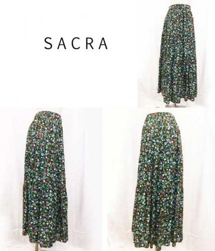 7,199円SACRA サクラ DAZZLING FLOWERS フラワー スカート
