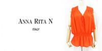【SALE】ANNA RITA N/ITALY/肩シャーリングノースリTOP/16339-500