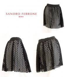 【SALE】SANDRO FERRONE/サンドロフェローネ/SD14S27-01/メッシュスカート