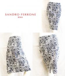 SANDRO FERRONE/サンドロフェローネ/SD14S36-05/レースプリントスカート