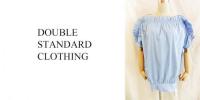 【SALE】DOUBLE STANDARD CLOTHING/レーサーブロードフリルブラウス/Sax