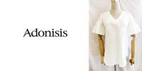 Adonisis/アドニシス/モチーフラッフルハーフスリーブVネックトップス/170136-01-F