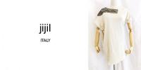 【SALE】jijil/ITALY/ビジューカットソー /6619065-110-40