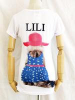 I♡LFM/FRANCE/Cat両面Tシャツ LILI/LFM-0403-WH-1
