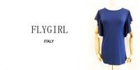 FLYGIRL/ITALY/袖フリルカットソー/63-10102-51-S