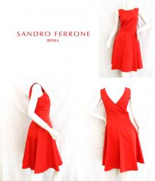 【SALE】SANDRO FERRONE/サンドロフェローネ/SD14S70-04/REDワンピース