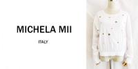 【SALE】MICHEL A MII/ITALY/穴あきロングスリーブTOPS/020296-WH