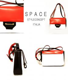 SPACE/ITALIA/トリコロールカラーハンドバッグ【SALE】