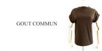 GOUT COMMUN/グーコミューン/コットンスムースロールアップTシャツ/1018520012