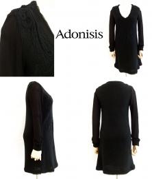 Adonisis/アドニシス/Vネックロングスリーブニットドレス/140411-08-F